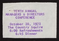 Managers and Directors Conference, 1972